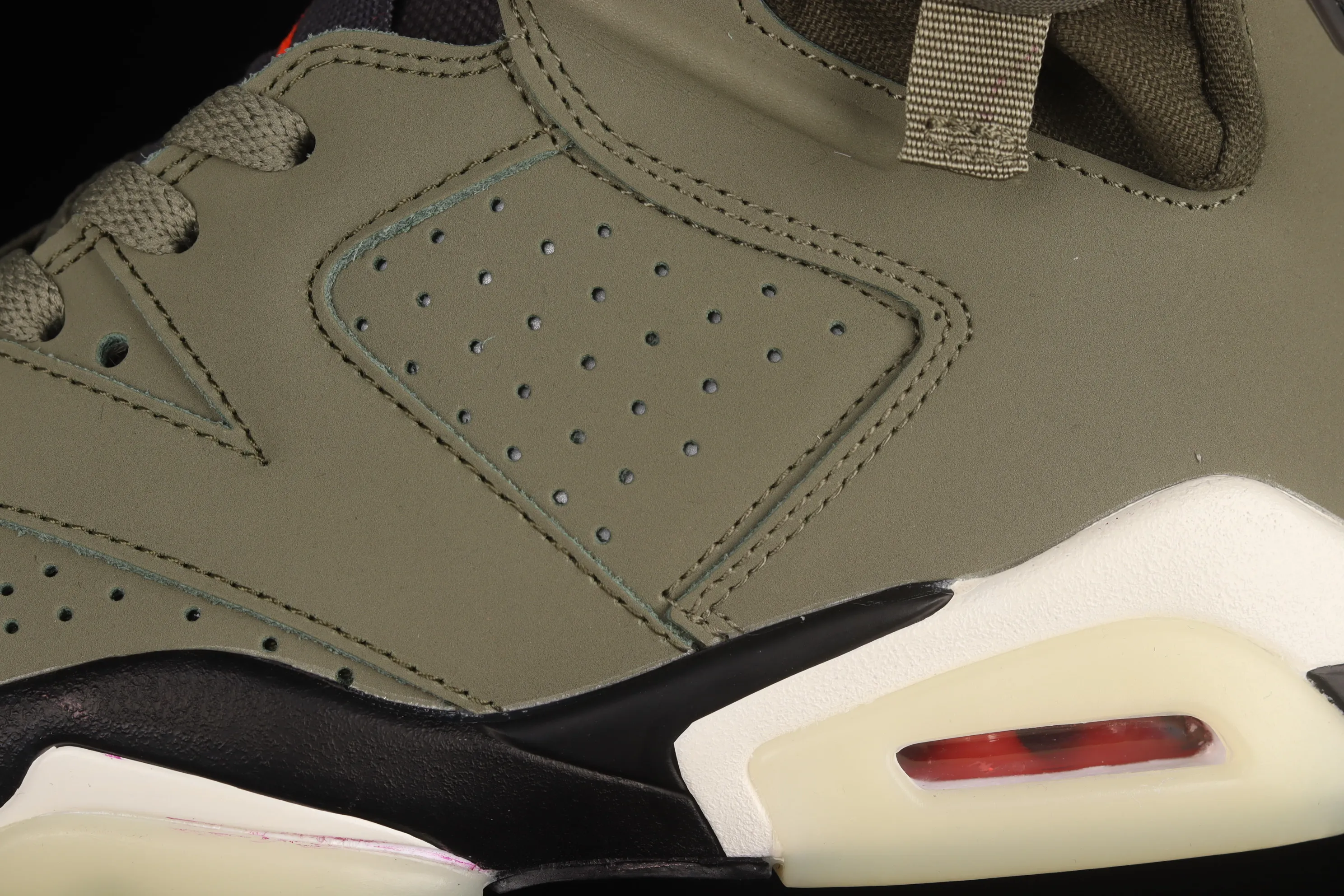 All Categories Air Jordan Jordan Series Basketball Shoes Air Jordan 6 Travis Scott x Air Jordan 6 AJ6 TS Joint Pocket Army Green Basketball Shoes CN1084-200